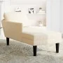 Chaise longue con cojín de tela de pana crema by , Daybeds - Ref: Foro24-4009817, Price: 120,78 €, Discount: %