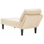 Chaise longue con cojín de tela de pana crema by , Daybeds - Ref: Foro24-4009817, Price: 120,78 €, Discount: %