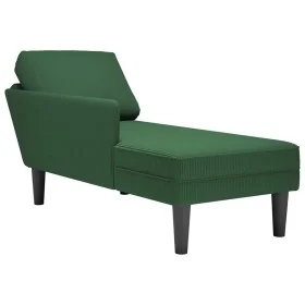 Chaise longue con cojín de tela de pana verde jungla by , Daybeds - Ref: Foro24-4009820, Price: 120,78 €, Discount: %