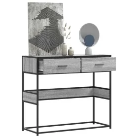 Mesa consola madera de ingeniería gris Sonoma 90x35x80 cm by , Side tables - Ref: Foro24-849177, Price: 80,90 €, Discount: %