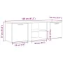 Mueble de TV madera de ingeniería roble artesanal 120x34x37 cm von , TV-Möbel - Ref: Foro24-855975, Preis: 78,36 €, Rabatt: %