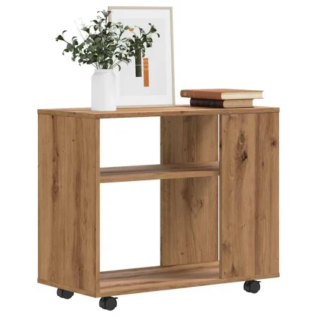 Mesa auxiliar de madera de ingeniería roble artisan 70x35x55 cm by , Side tables - Ref: Foro24-856027, Price: 52,05 €, Discou...