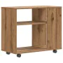 Mesa auxiliar de madera de ingeniería roble artisan 70x35x55 cm by , Side tables - Ref: Foro24-856027, Price: 52,05 €, Discou...