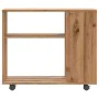 Mesa auxiliar de madera de ingeniería roble artisan 70x35x55 cm by , Side tables - Ref: Foro24-856027, Price: 52,05 €, Discou...