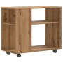 Mesa auxiliar de madera de ingeniería roble artisan 70x35x55 cm by , Side tables - Ref: Foro24-856027, Price: 52,05 €, Discou...