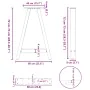 Patas de mesa de centro forma A 2uds acero 60x(72-73) cm de , Patas para mesas - Ref: Foro24-4012851, Precio: 84,78 €, Descue...