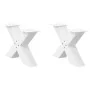 Patas de mesa de centro forma X 2uds acero blanco 50x(30-31) cm by , Table legs - Ref: Foro24-4012937, Price: 81,30 €, Discou...