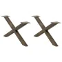 Patas de mesa centro forma X 2uds acero natural 70x(30-31) cm de , Patas para mesas - Ref: Foro24-4012887, Precio: 55,04 €, D...