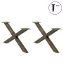 Patas de mesa centro forma X 2uds acero natural 70x(30-31) cm de , Patas para mesas - Ref: Foro24-4012887, Precio: 55,04 €, D...