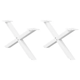 Patas de mesa de centro forma X 2uds acero blanco 70x(30-31) cm von , Tischbeine - Ref: Foro24-4012885, Preis: 54,99 €, Rabat...