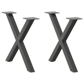 Patas para mesa de centro en forma de X 2 uds antracita acero von , Tischbeine - Ref: Foro24-4012902, Preis: 55,44 €, Rabatt: %