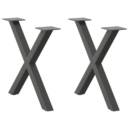 Patas para mesa de centro en forma de X 2 uds antracita acero by , Table legs - Ref: Foro24-4012902, Price: 55,44 €, Discount: %
