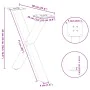Patas de mesa de centro forma X 2uds acero negro 60x(42-43) cm by , Table legs - Ref: Foro24-4012900, Price: 55,73 €, Discoun...