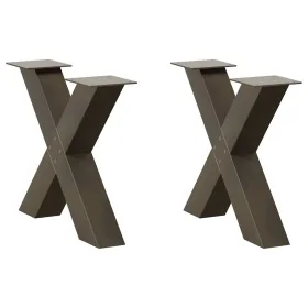 Patas de mesa centro forma X 2uds acero natural 60x(42-43) cm von , Tischbeine - Ref: Foro24-4012963, Preis: 91,19 €, Rabatt: %