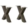 Patas de mesa centro forma X 2uds acero natural 60x(42-43) cm by , Table legs - Ref: Foro24-4012963, Price: 91,19 €, Discount: %