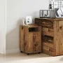 Armario ruedas madera contrachapada envejecida 33x38x60 cm von , Schließfächer und Lagerschränke - Ref: Foro24-856562, Preis:...