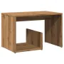 Mesa auxiliar de madera de ingeniería roble artisan 59x36x38 cm by , Side tables - Ref: Foro24-856541, Price: 33,58 €, Discou...