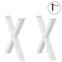 Patas para mesa de comedor en forma de X 2 uds acero blanco by , Table legs - Ref: Foro24-4012977, Price: 108,77 €, Discount: %