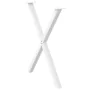 Patas para mesa de comedor en forma de X 2 uds acero blanco de , Patas para mesas - Ref: Foro24-4012921, Precio: 66,51 €, Des...