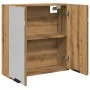 Armario con espejo baño madera roble artisan 64x20x66,5 cm de , Tocadores de baño - Ref: Foro24-856941, Precio: 71,41 €, Desc...