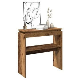 Mesa consola madera de ingeniería envejecida 80x30x102 cm by , Side tables - Ref: Foro24-856626, Price: 56,28 €, Discount: %