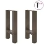 Patas para mesa de centro de acero natural 2 uds 28x(42-43) cm de , Patas para mesas - Ref: Foro24-4013275, Precio: 54,20 €, ...
