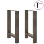 Patas para mesa de centro de acero natural 2 uds 60x(72-73) cm by , Table legs - Ref: Foro24-4013307, Price: 87,16 €, Discoun...