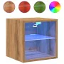 Mueble de TV de pared con luces LED roble artisian 30x28,5x30cm von , TV-Möbel - Ref: Foro24-857674, Preis: 32,10 €, Rabatt: %