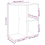 Mesita de noche madera contrachapada gris hormigón 46,5x29x61cm de , Mesitas de noche - Ref: Foro24-858656, Precio: 37,67 €, ...
