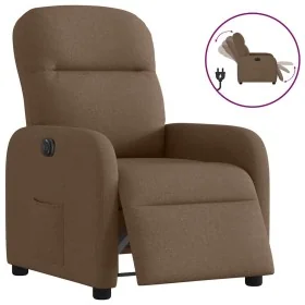 Sillón reclinable eléctrico de tela marrón by , Armchairs - Ref: Foro24-3302956, Price: 231,85 €, Discount: %