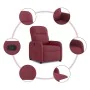 Sillón reclinable de tela rojo tinto by , Armchairs - Ref: Foro24-4015525, Price: 178,39 €, Discount: %