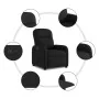 Sillón reclinable eléctrico de tela negro by , Armchairs - Ref: Foro24-3302954, Price: 235,88 €, Discount: %