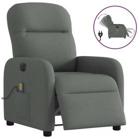 Sillón reclinable de masaje eléctrico tela gris oscuro by , Armchairs - Ref: Foro24-3302963, Price: 265,04 €, Discount: %
