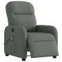 Sillón reclinable de masaje eléctrico tela gris oscuro de , Sillones - Ref: Foro24-3302963, Precio: 265,04 €, Descuento: %