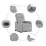 Sillón reclinable de tela gris nube by , Armchairs - Ref: Foro24-4015531, Price: 191,17 €, Discount: %