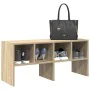 Zapatero apilable roble sonoma 89,5x30x40 cm by , Dresser Organizers and Bar Hangers - Ref: Foro24-858843, Price: 44,29 €, Di...