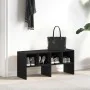 Zapatero apilable roble negro 89,5x30x40 cm de , Organizadores de vestidores y perchas de barra - Ref: Foro24-858841, Precio:...
