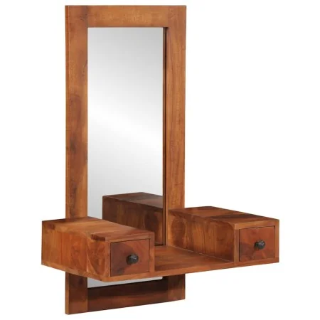 Espejo de pared con cajones madera maciza de acacia 60x33x90 cm by , Mirrors - Ref: Foro24-4102372, Price: 146,26 €, Discount: %