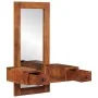 Espejo de pared con cajones madera maciza de acacia 60x33x90 cm by , Mirrors - Ref: Foro24-4102372, Price: 146,26 €, Discount: %