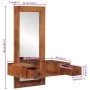 Espejo de pared con cajones madera maciza de acacia 60x33x90 cm by , Mirrors - Ref: Foro24-4102372, Price: 146,26 €, Discount: %