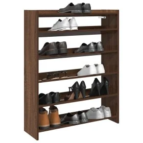 Mueble zapatero madera contrachapada marrón roble 80x25x100 cm by , Shoe racks and shoe organizers - Ref: Foro24-859902, Pric...