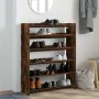 Zapatero madera contrachapada roble ahumado 80x25x100 cm by , Shoe racks and shoe organizers - Ref: Foro24-859900, Price: 69,...
