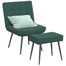 Sillón de relax con reposapiés terciopelo verde oscuro von , Stühle - Ref: Foro24-4012329, Preis: 107,91 €, Rabatt: %