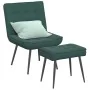 Sillón de relax con reposapiés terciopelo verde oscuro von , Stühle - Ref: Foro24-4012329, Preis: 107,91 €, Rabatt: %