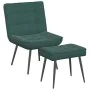 Sillón de relax con reposapiés terciopelo verde oscuro von , Stühle - Ref: Foro24-4012329, Preis: 107,91 €, Rabatt: %