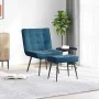 Sillón de relax con reposapiés terciopelo azul by , Chairs - Ref: Foro24-4012336, Price: 99,57 €, Discount: %