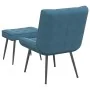 Sillón de relax con reposapiés terciopelo azul by , Chairs - Ref: Foro24-4012336, Price: 99,57 €, Discount: %