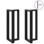 Patas de mesa bar forma T 2 uds acero negro 50x35x(100-101) cm by , Table legs - Ref: Foro24-4013088, Price: 141,47 €, Discou...