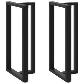 Patas de mesa bar forma T 2 uds acero negro 60x35x(110-111) cm by , Table legs - Ref: Foro24-4013104, Price: 177,69 €, Discou...