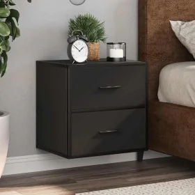 Mesita de noche de pared negra 40x31x39,5 cm by , Nightstands - Ref: Foro24-848724, Price: 46,38 €, Discount: %
